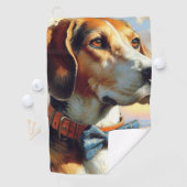  Engels Foxhound schilderij Golfhanddoek (Insitu)