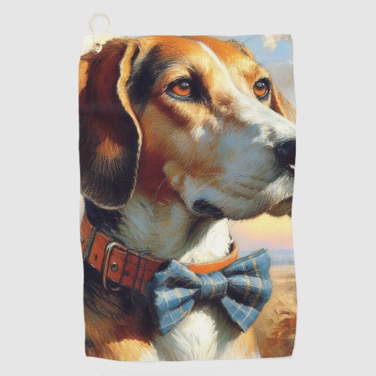  Engels Foxhound schilderij Golfhanddoek (Voorkant)