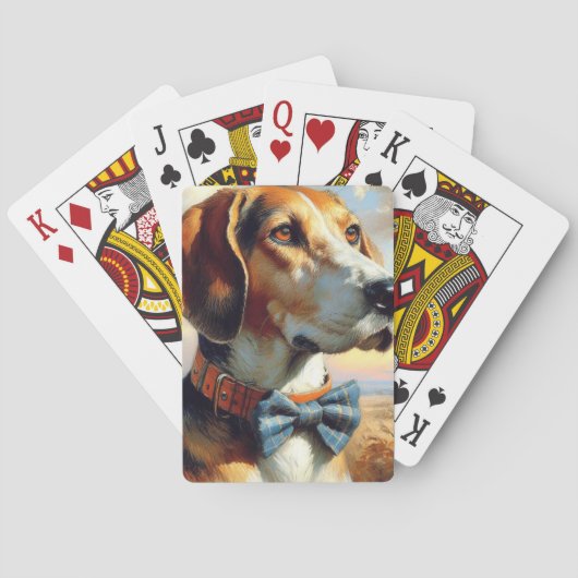 Engels Foxhound schilderij Pokerkaarten (Achterkant)