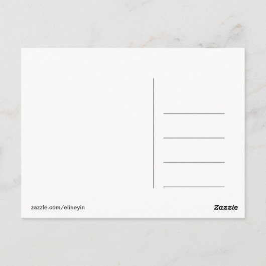 Engels/Frans/Chinees bedankt kaart (Achterkant)