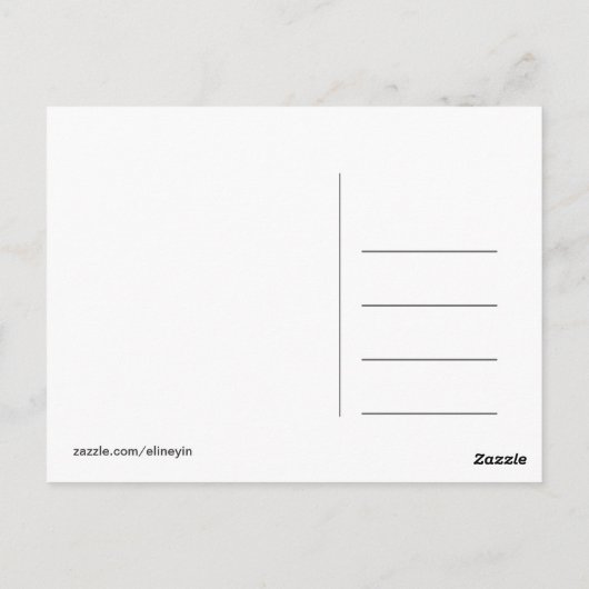 Engels/Frans/Chinees bedankt kaart (Achterkant)