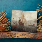 Engels Galley Frigate Flanked by Ottoman State Ba Fotoplaat (Zijkant)