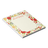 Engels Garden Floral Personalized Desk Notitieblok (Schuin)