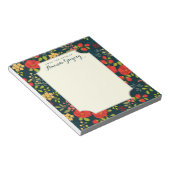 Engels Garden Floral Personalized Desk Notitieblok (Schuin)