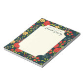 Engels Garden Floral Personalized Desk Notitieblok (Linkerzijde)
