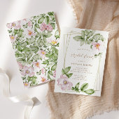 Engels Garden Floral Vrijgezellenfeest Uitnodigen Kaart