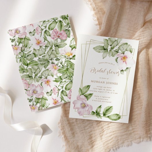 Engels Garden Floral Vrijgezellenfeest Uitnodigen Kaart