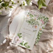 Engels Garden Floral Vrijgezellenfeest Uitnodigen Kaart