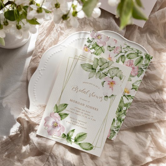 Engels Garden Floral Vrijgezellenfeest Uitnodigen Kaart