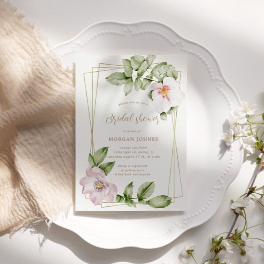 Engels Garden Floral Vrijgezellenfeest Uitnodigen Kaart