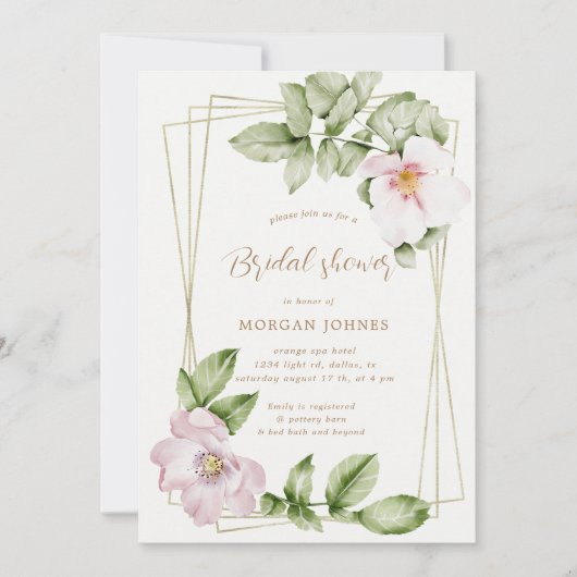 Engels Garden Floral Vrijgezellenfeest Uitnodigen Kaart (Voorkant)