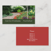 Engels Garden Lawn & Landscaping Visitekaartje (Voorkant / Achterkant)