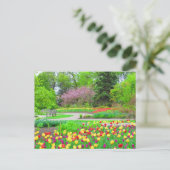 Engels Garden Tulip Time Briefkaart (Staand voorkant)