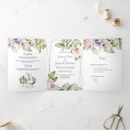 Engels Garden Wedding & Menu Invitation Tri-Fold