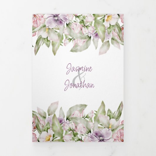 Engels Garden Wedding & Menu Invitation Tri-Fold (Cover)