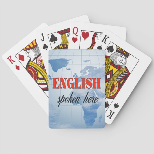 Engels gesproken hier troebele aarde pokerkaarten (Achterkant)