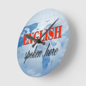 Engels gesproken hier troebele aarde ronde klok (Hoek)