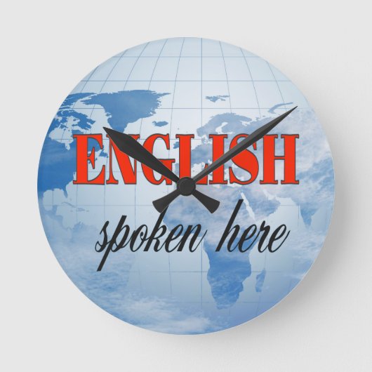 Engels gesproken hier troebele aarde ronde klok (Voorkant)