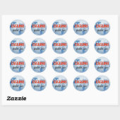 Engels gesproken hier troebele aarde ronde sticker (Vel)