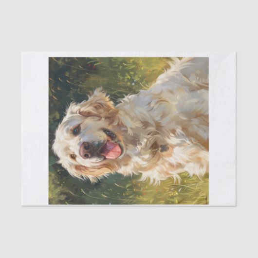 Engels Golden Retriever12 Tissuepapier (Voorkant)