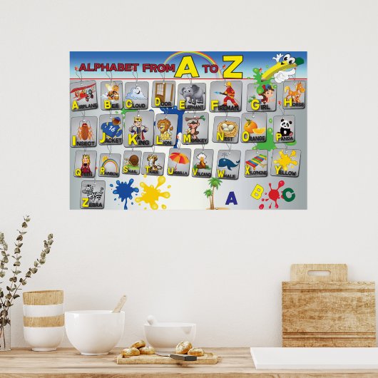Engels Grammar Alphabet poster (Keuken)