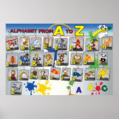 Engels Grammar Alphabet poster (Voorkant)