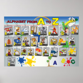 Engels Grammar Alphabet poster