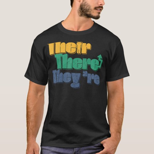 Engels Grammar Lesson daar Hun leraar T-shirt (Voorkant)