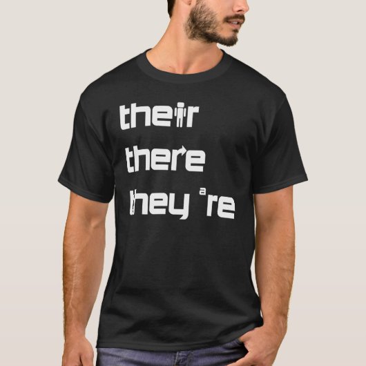 Engels Grammar Lesson daar Hun leraar T-shirt (Voorkant)