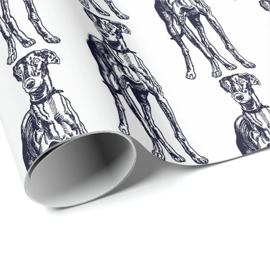 Engels Greyhound Breed Cadeaupapier (Rol Hoek)