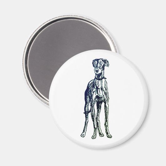 Engels Greyhound Breed Magnet (Voorkant / Achterkant)