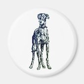 Engels Greyhound Breed Magnet (Voorkant)