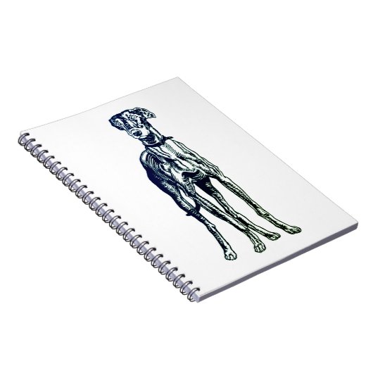 Engels Greyhound Breed Notitieboek (Rechterzijde)