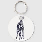 Engels Greyhound Breed Sleutelhanger (Voorkant)