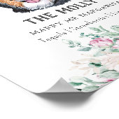 Engels herder hond handtekening Drink teken Poster (Hoek)