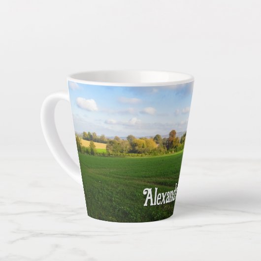 Engels Herfst Landschap - Klein gepersonaliseerd Latte Mok (Linkerhoek)