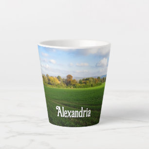 Engels Herfst Landschap - Klein gepersonaliseerd Latte Mok