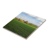 Engels Herfst Platteland - gepersonaliseerde keram Tegeltje (Zijkant)