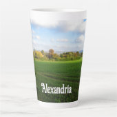 Engels herfst platteland - groot gepersonaliseerd latte mok (Voorkant)