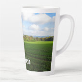 Engels herfst platteland - groot gepersonaliseerd latte mok (Rechts)