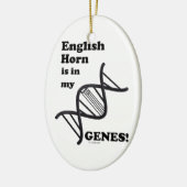 Engels Horn staat in mijn genen Keramisch Ornament (Links)