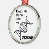 Engels Horn staat in mijn genen Metalen Ornament (Links)