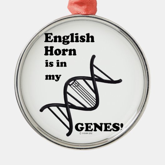 Engels Horn staat in mijn genen Metalen Ornament (Voorkant)
