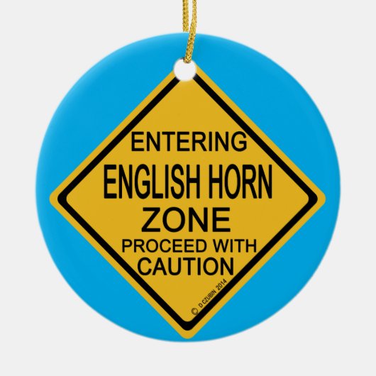 Engels Horn Zone invoeren Keramisch Ornament (Voorkant)