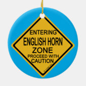 Engels Horn Zone invoeren Keramisch Ornament (Achterkant)