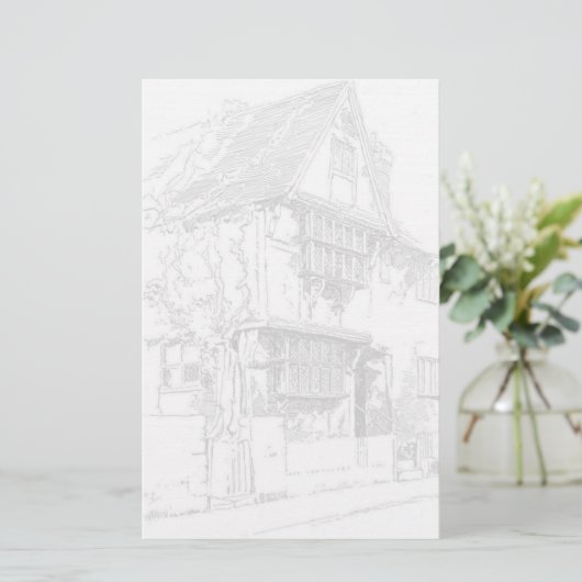 Engels huis briefpapier (Staand voorkant)