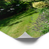 Engels huis met bloementuin poster (Hoek)