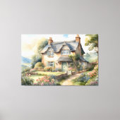 Engels huisje huis canvas afdruk (Voorkant)