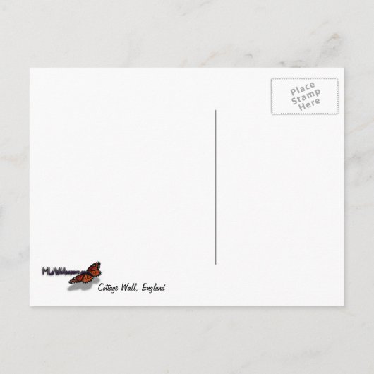 Engels huisje is charmant briefkaart (Achterkant)