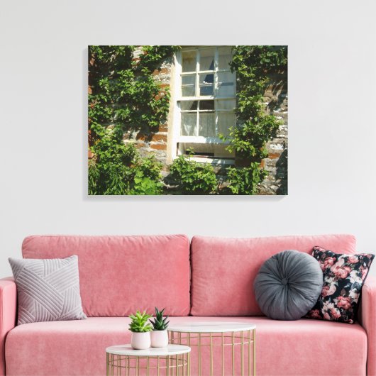 Engels huisje is charmant canvas afdruk (Insitu (Woonkamer))